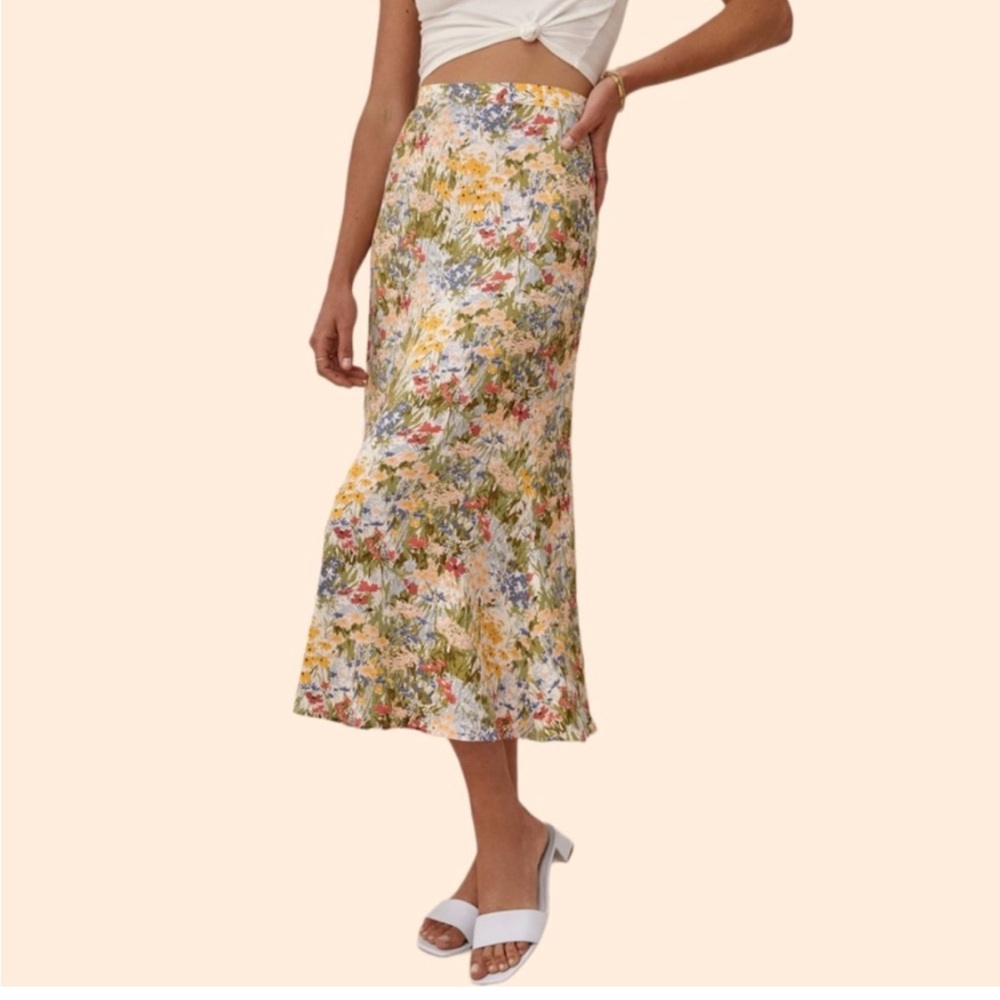 Reformation Bea Floral Skirt - size 0